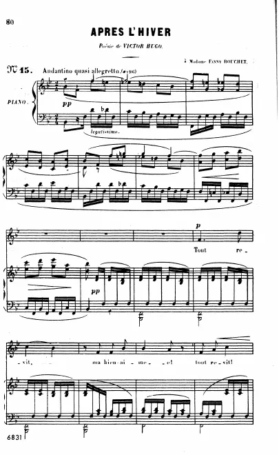 Complete Score (B Major: high voice and piano)