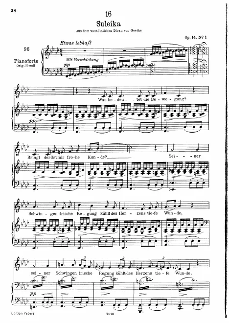 Complete Score (Low voice, transposed to F minor)
