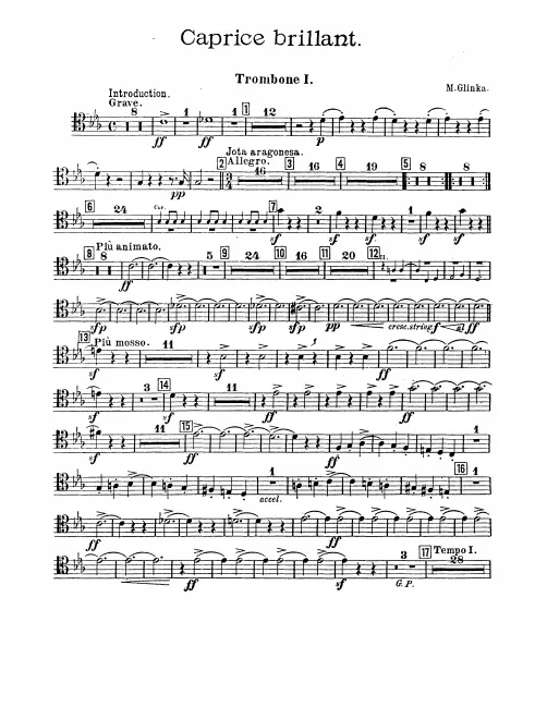 Trombone 1, 2, 3, Tuba