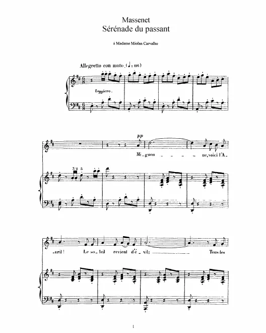 Complete Score (D major: high voice)