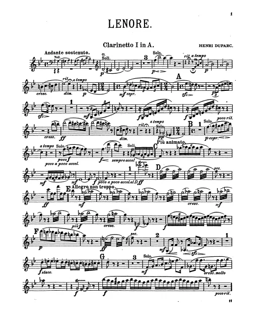 Clarinet 1, 2 (A)