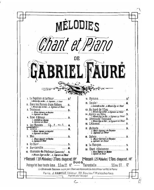 Complete Score (original key for medium/low voice, E♭ major)