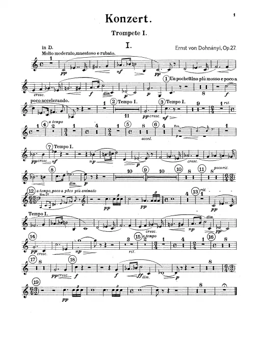Trumpet 1, 2 (B♭/C/D)