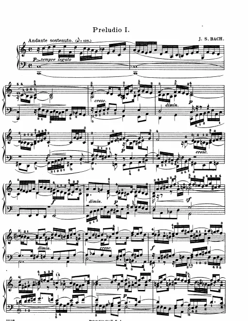 1. Præludium and Fuga in C major, BWV 870