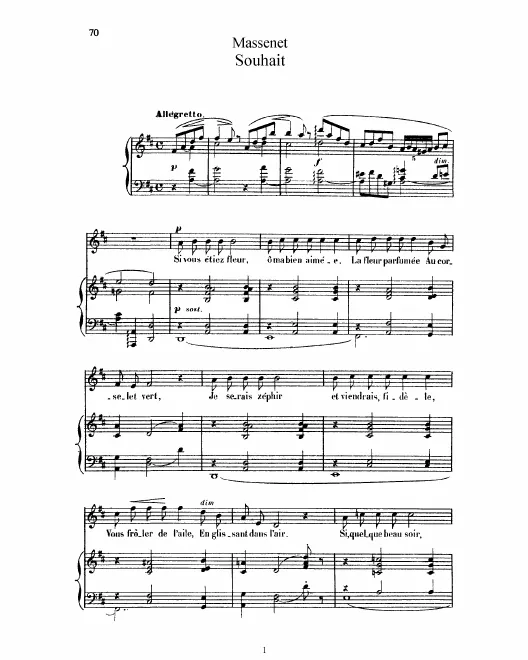 Complete Score (D major, high voice)