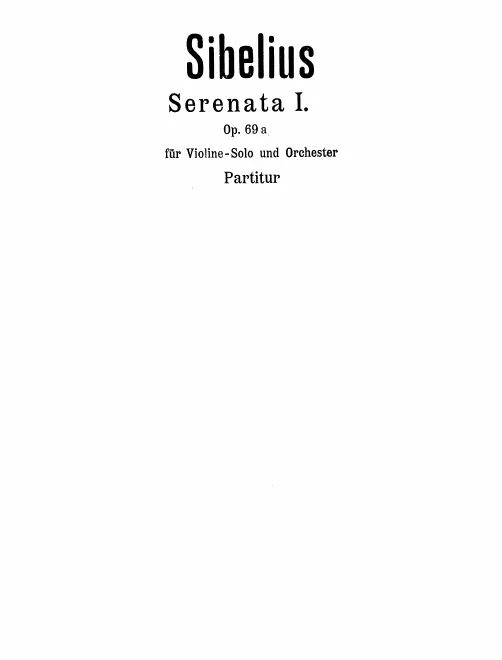 Serenade No.1