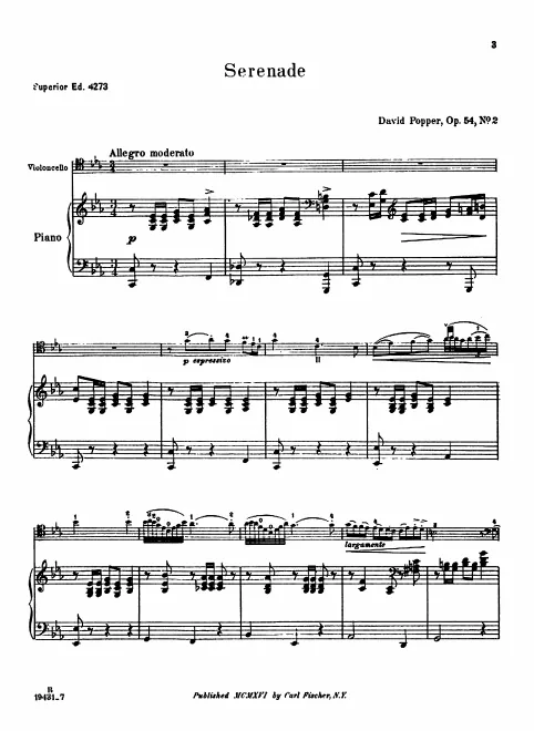 Complete Score and Cello Part