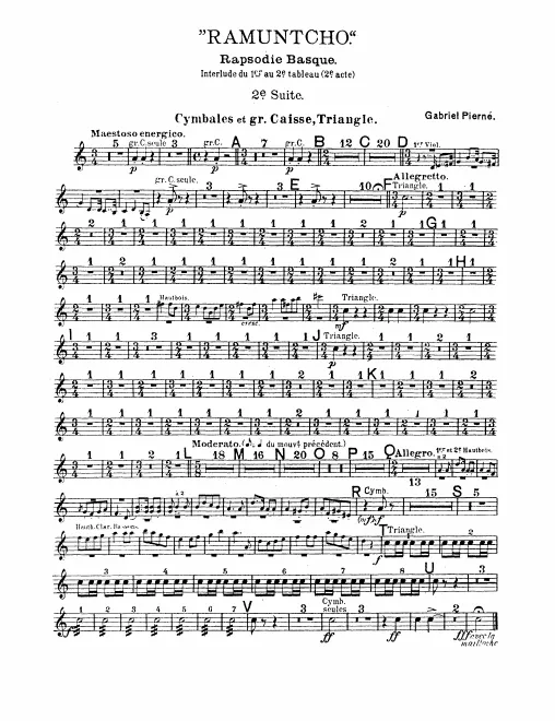 Cymbals/Bass Drum/Triangle, Snare Drum/Castanets/Tambourine