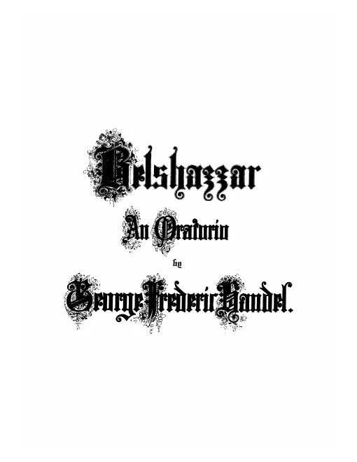 19. Belsazar: Oratorium (1864)