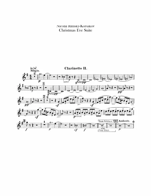 Clarinet 2 (A, B♭)