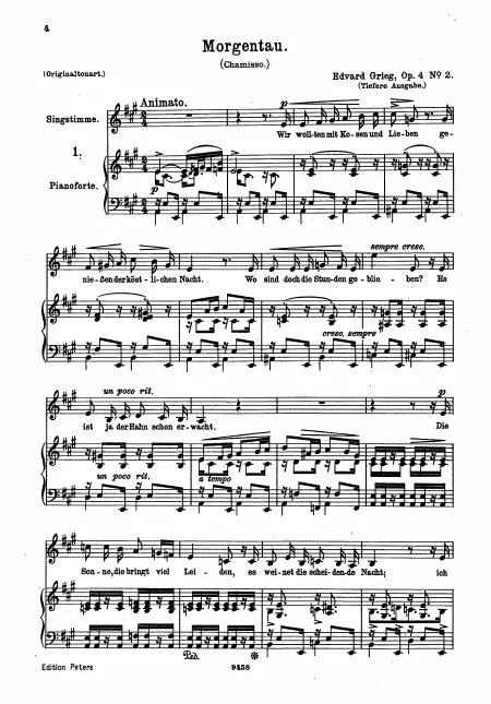 Complete Score (original / low key; A major)