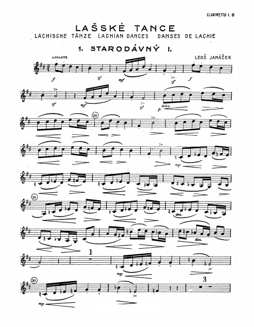 Clarinet 1, 2 (B♭), Bass Clarinet (C)