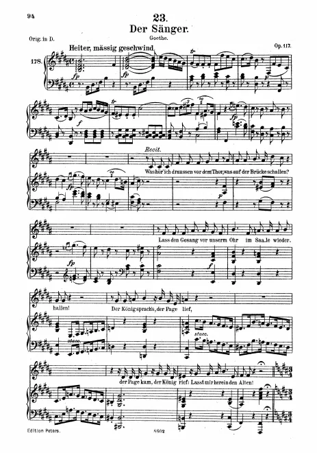Complete Score (Medium Voice, transposed to G minor)