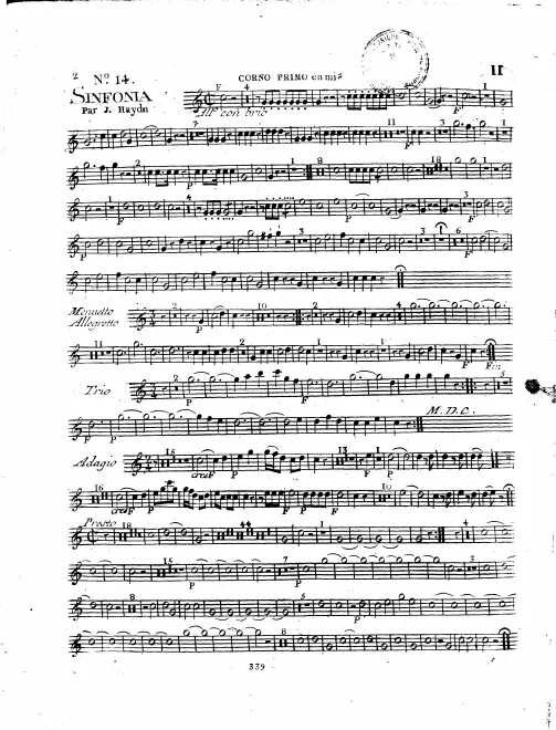 Horn 1 (E), 2 (G/E)