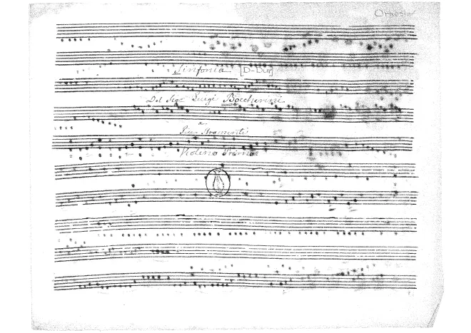 Violins I, II, Basso (Cellos and Basses)