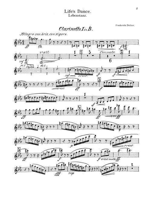 Clarinet 1, 2/3, Bass Clarinet (B♭)