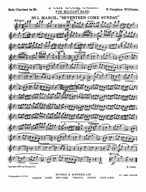 Clarinet solo (B♭)