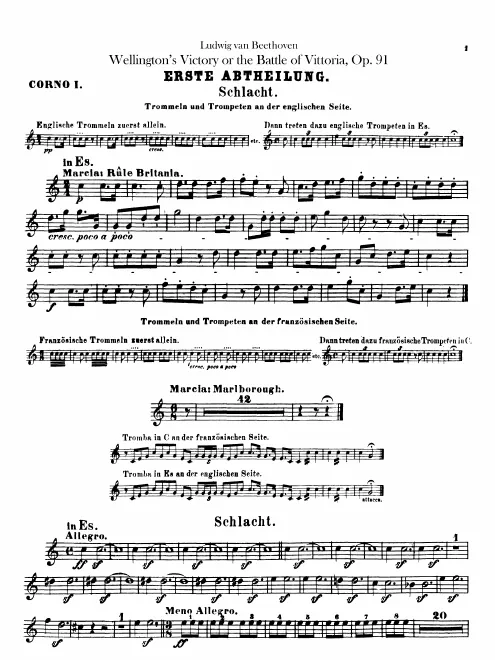 Horn 1, 2 (E♭, D)