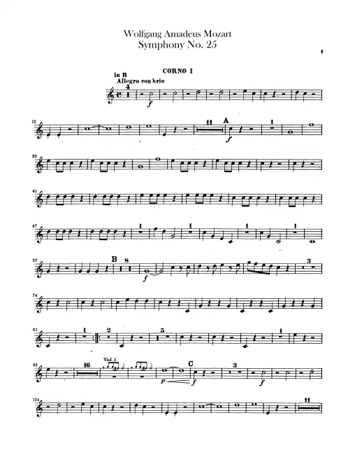 Horn 1, 2 (B♭/E♭), 3, 4 (G)