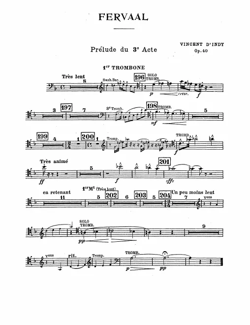 Trombone 1, 2, 3, 4, Tuba