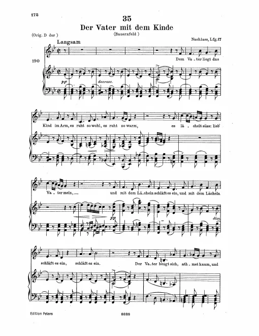 Complete Score (Low Voice, transposed to B♭ major)