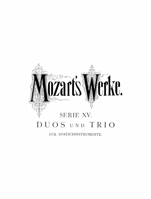 15. Duos und Trio für Streichinstrument