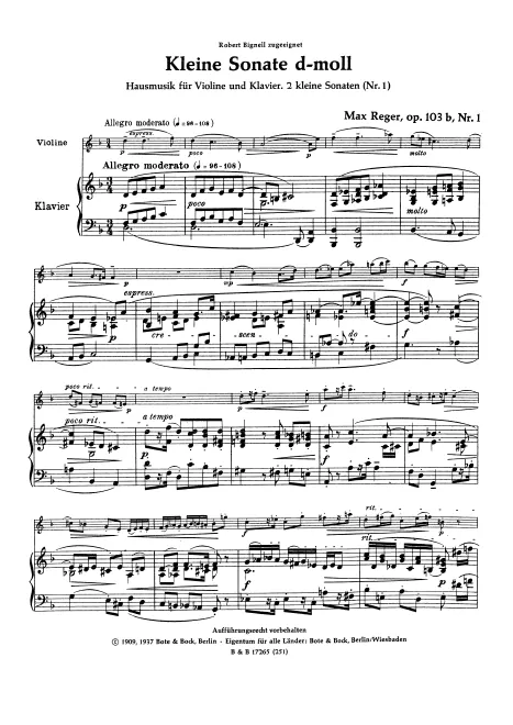 Piano score and violin part