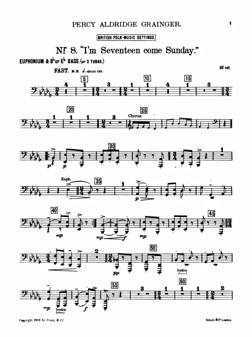Euphonium, B or E Bass (or 2 Tubas)