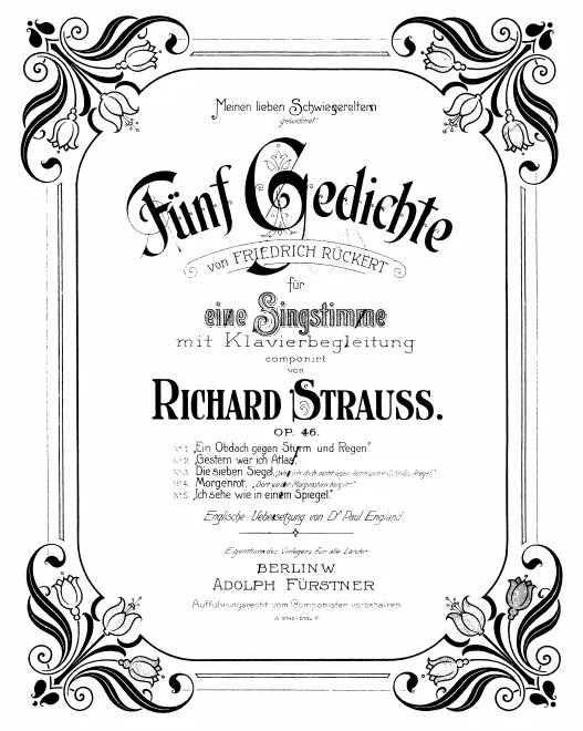 1. Ein Obdach gegen Sturm und Regen (in G major, for low voice)