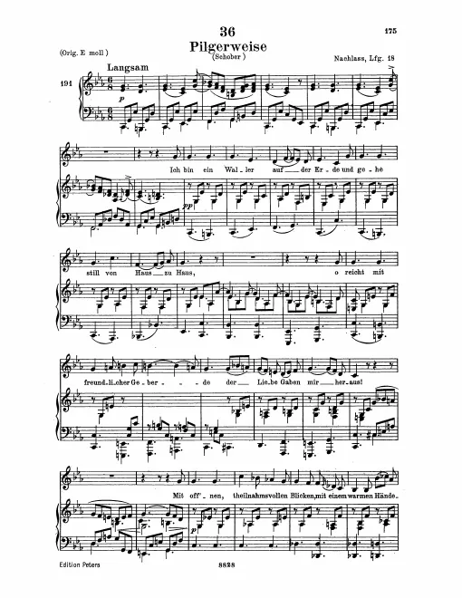 Complete Score (Low Voice, transposed to C minor)