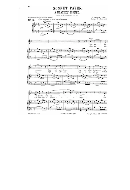 Complete Score (F Major: high voice and piano)