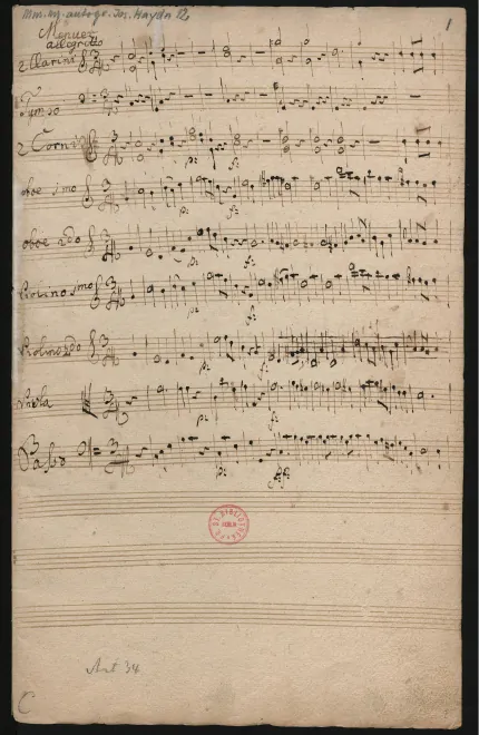 III. Menuet & Trio IV. Finale. Prestissimo