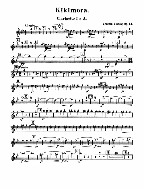 Clarinet 1, 2, Bass Clarinet (A)