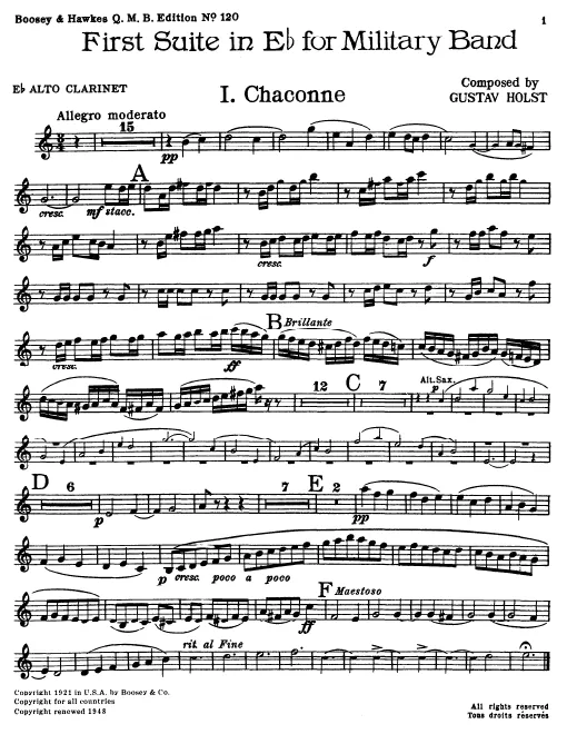 Alto Clarinet (E♭), Bass Clarinet (B♭), Contrabass Clarinet (B♭)*