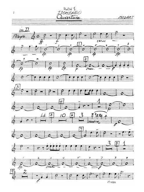 Horn 1 (B♭/C/D/E♭/F/G)