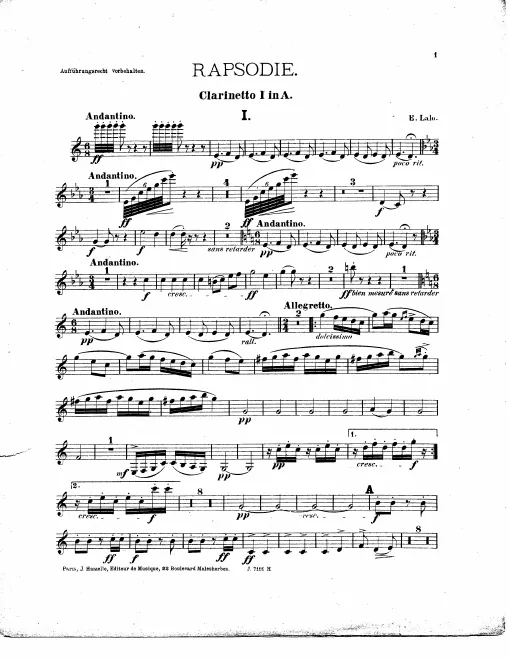 Clarinet 1, 2 (A)