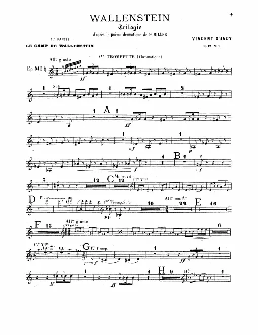 Trumpet 1, 2 (E/F), Cornet 1, 2 (A/B)