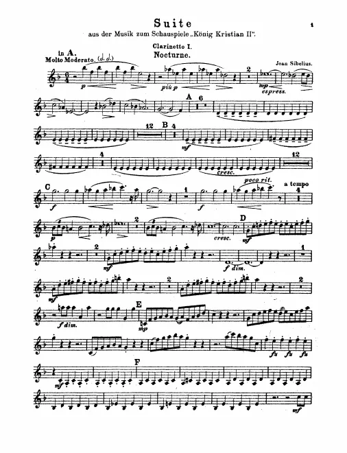Clarinet 1, 2 (A/B♭)