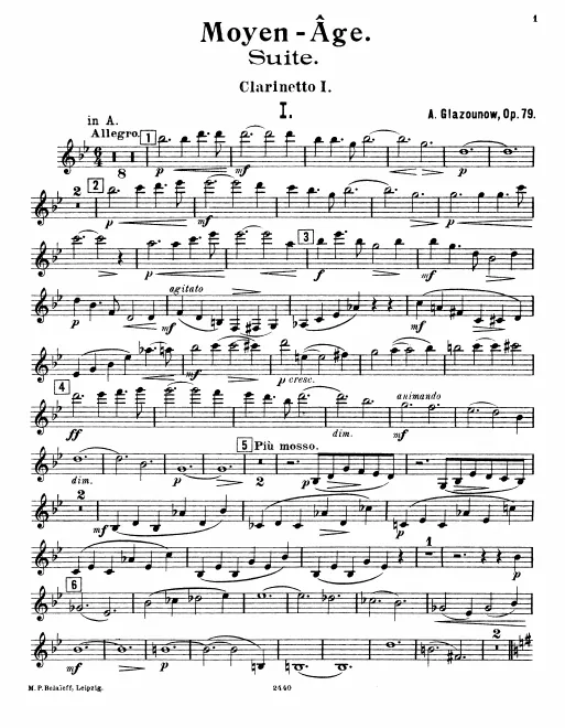 Clarinet 1, 2 (A/B♭)