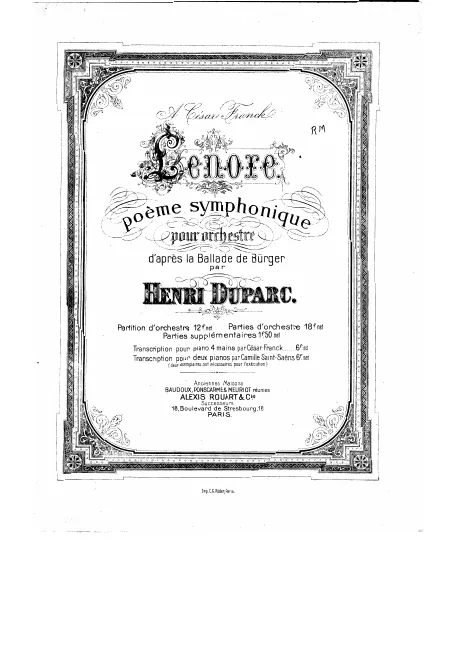 Complete Score (French imprint)