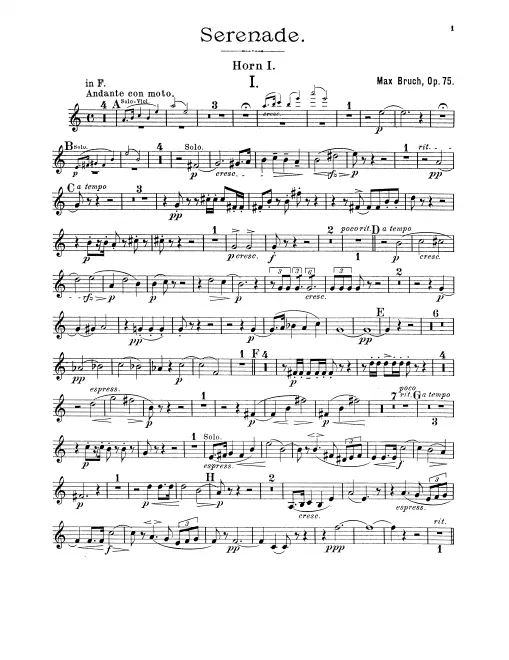 Horn 1, 2, 3, 4 (F)