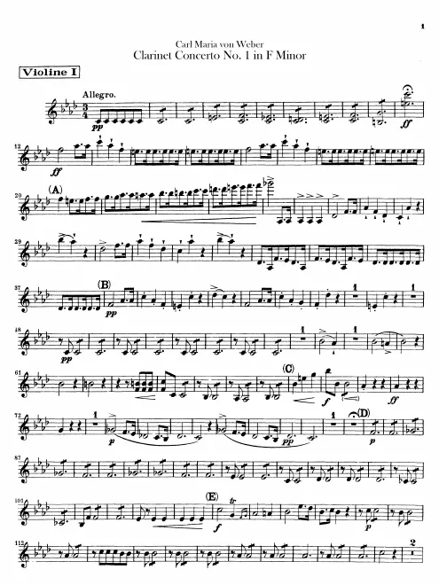 Violins I, II