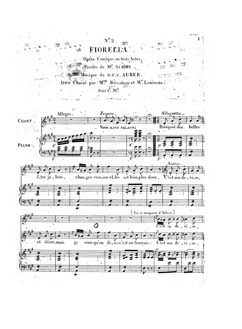 No.2, Duo: "Vous avez raison" (Act I, No.2)