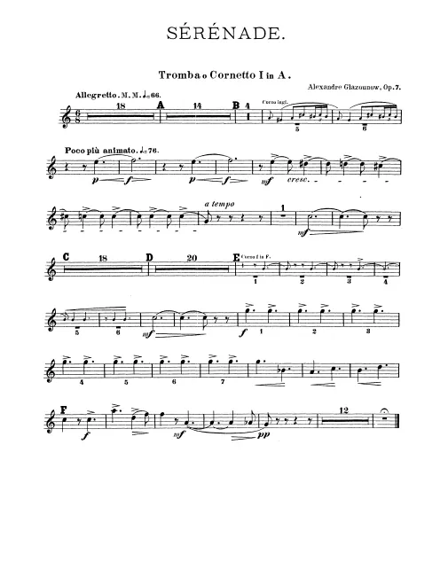 Trumpet or Cornet 1, 2 (A)