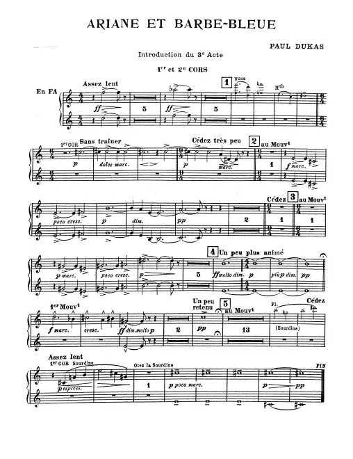 Horn 1/2, 3/4 (F)