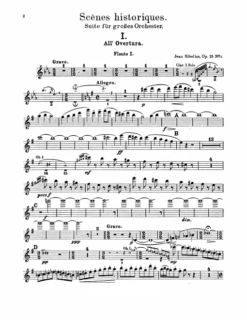 Flute 1, 2 (both also Piccolo)