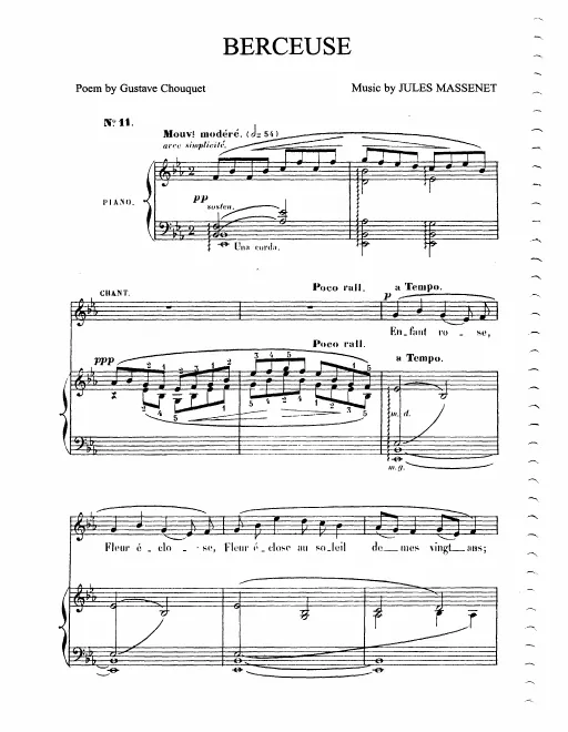 3. Berceuse (, medium voice)