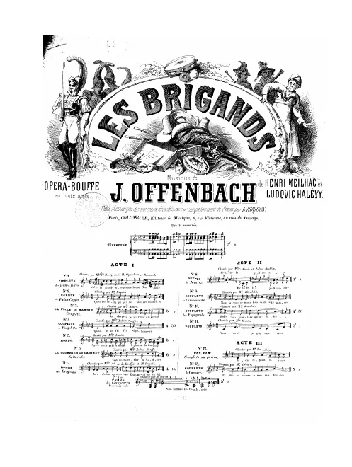 No.7 bis , Ronde des carabiniers: "J'entends un bruit de bottes" (Act I, No.7c)