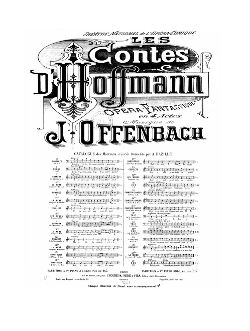 No.8 bis , Couplets: "Une poupée aux yeux d'émail" (F major)