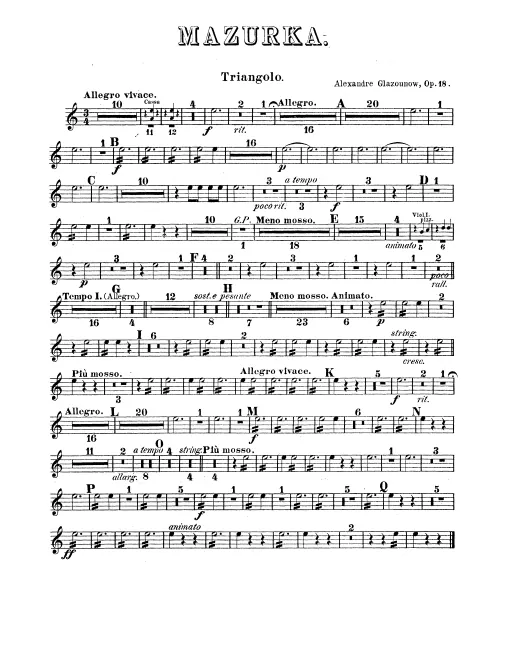 Triangle, Cymbals/Bass Drum